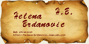 Helena Brdanović vizit kartica